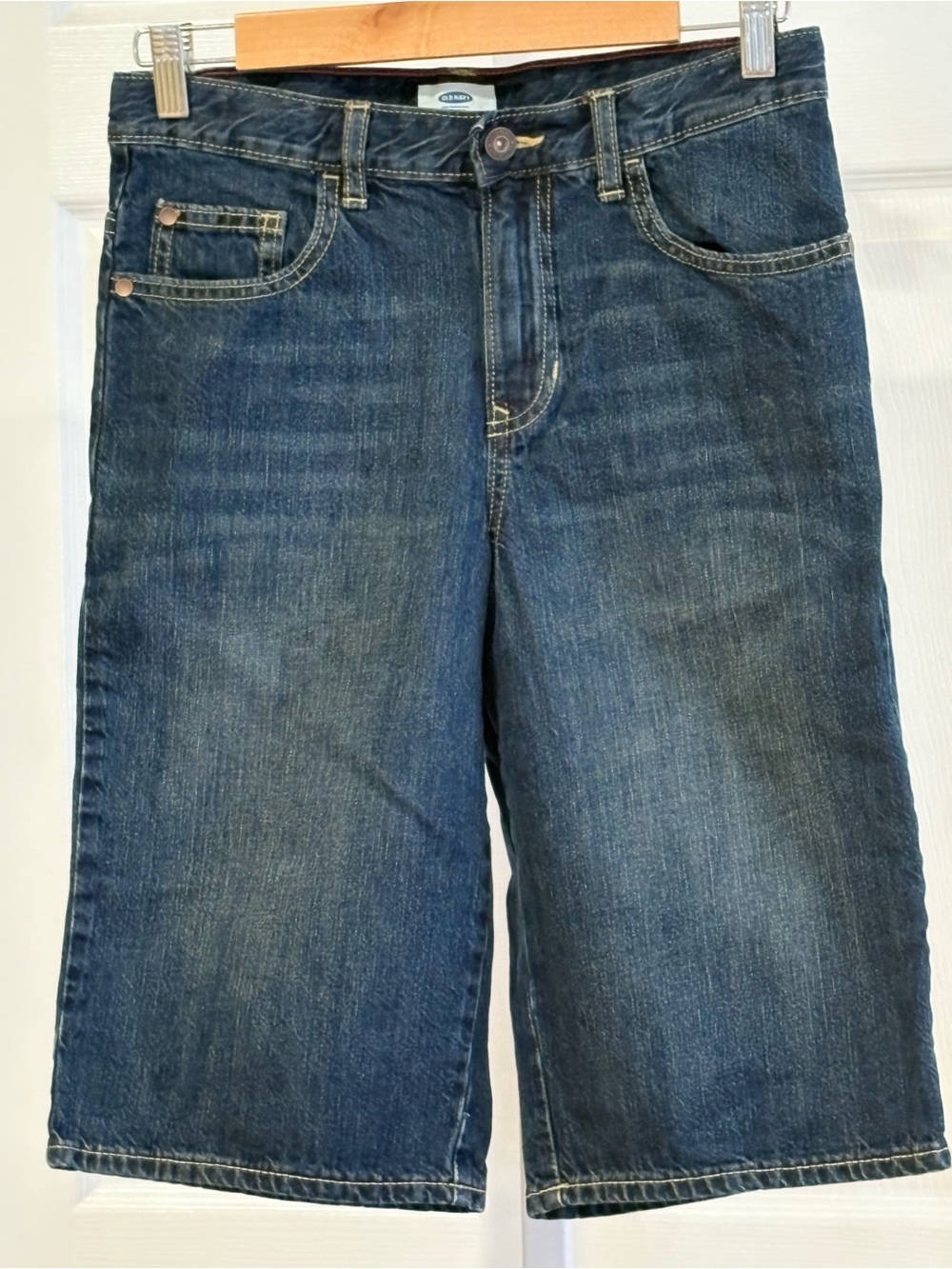 NWOT Boys Old Navy denim long Shorts -adjustable waist 18